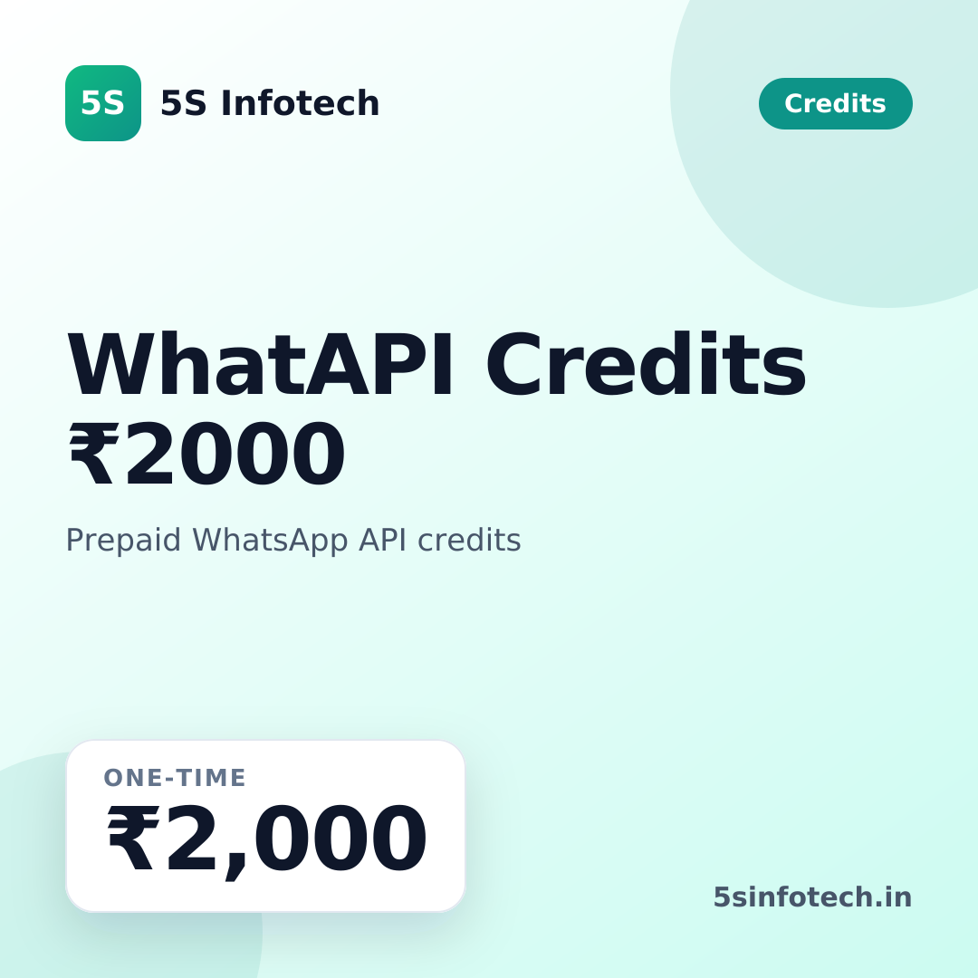 WhatAPI Credits ₹2000